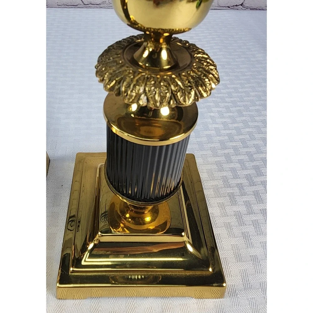 Annick Naudy Brass Crafted Candle Holder Sconce Candlestick Set 1970s